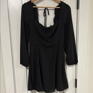 Abercrombie long sleeve black mini dress